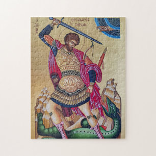 Grote Martelaar Theodorus van Tyro Orthodoxe Icoon Legpuzzel