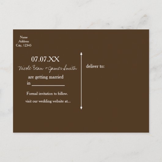 Grote Mason Jar & Burlap Lace Rustic Save the Date Aankondigingskaart (Achterkant)