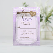 Grote Mason Jar & Lights Lavender Paars RSVP (Staand voorkant)