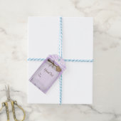 Grote Mason Jar & Lights Lavender Paars Rustic Cadeaulabel (Met Touw)