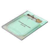 Grote Mason Jar & Lights Mint Rustic Journal Notitieboek (Linkerzijde)