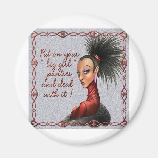 grote meid slipje magneet (Voorkant)