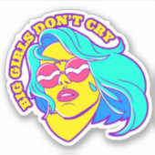 Grote meisjes huilen geen sticker (Voorkant)