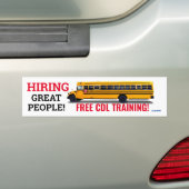 GROTE MENSEN HAREN! - VRIJE CDL-OPLEIDING BUMPERSTICKER (Op auto)