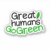 Grote mensen worden groen sticker (Voorkant)