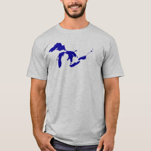 Grote meren Blauw T-shirt