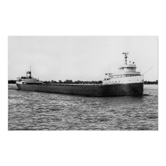 Grote meren Freighter Edmund Fitzgerald Foto Afdruk (Voorkant)