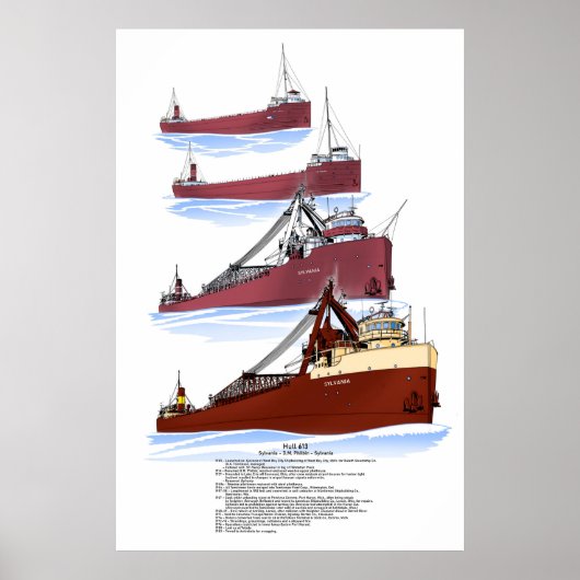 Grote meren Freighter Sylvania Geschiedenis Poster (Voorkant)