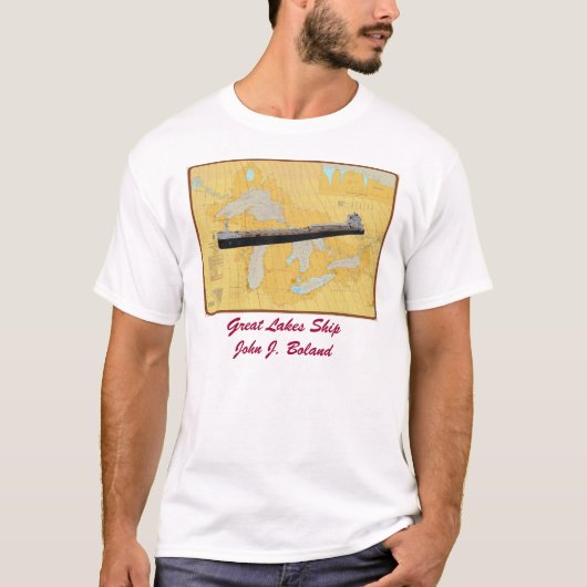 Grote meren Grafiek met John J. Boland T-shirt (Voorkant)