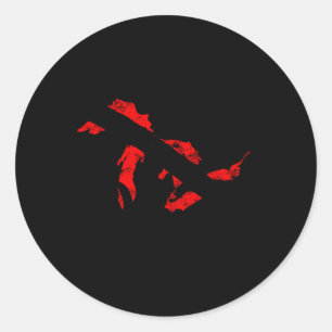 Grote Meren Kaart Duiker Duik Vlag Duiker Ronde Sticker