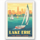 Grote Meren | Lake Erie Sticker (Voorkant)