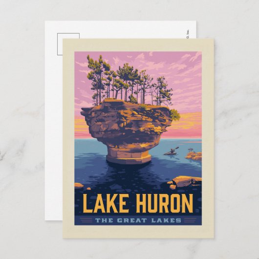 Grote Meren | Lake Huron Briefkaart (Voorkant / Achterkant)