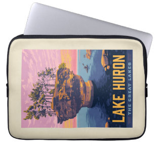 Grote Meren Lake Huron Laptop Sleeve