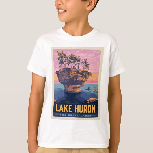 Grote Meren | Lake Huron T-shirt (Voorkant)