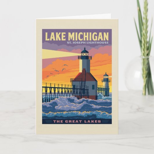 Grote Meren | Lake Michigan Kaart (Voorkant)