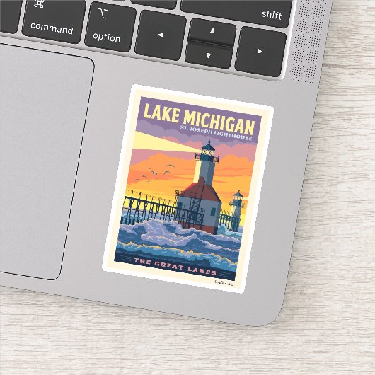 Grote Meren | Lake Michigan Sticker (Detail)