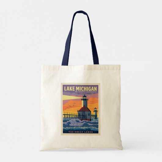 Grote Meren | Lake Michigan Tote Bag (Achterkant)