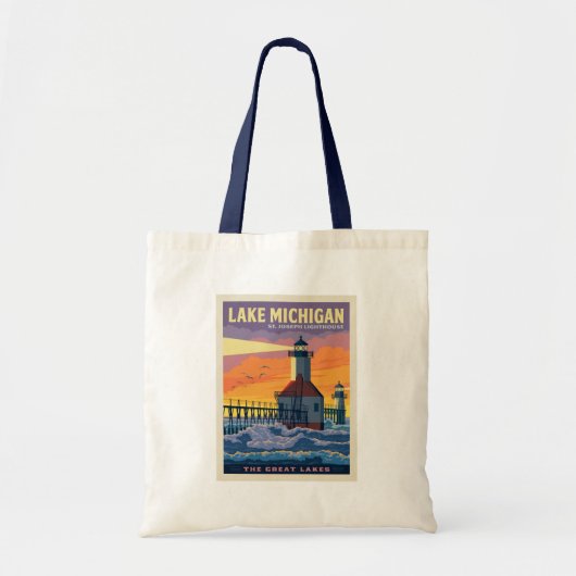 Grote Meren | Lake Michigan Tote Bag (Voorkant)