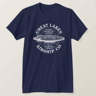 Grote Meren Luchtschip Cruise Donker Mannen T Shir T-shirt