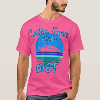 Grote meren meer eten me nat Funny Motor Boat T-shirt