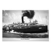 Grote Meren, passagiersschip D&C, stad Mackinac