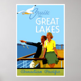 Grote Meren Reisposter Cruiseschip Muur Kunst Poster