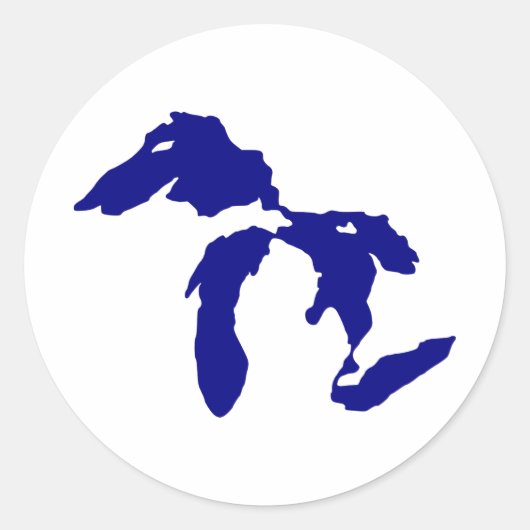 Grote meren ronde sticker (Voorkant)