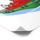 Grote Meren sleuren Amerika als Georgië Poster (Hoek)