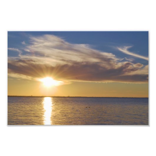 GROTE MEREN SUNSET. FOTO FOTO AFDRUK (Voorkant)