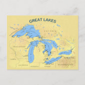Grote Meren uit Noord-Amerika Briefkaart (Voorkant)