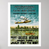 Grote meren vliegende boot poster (Voorkant)