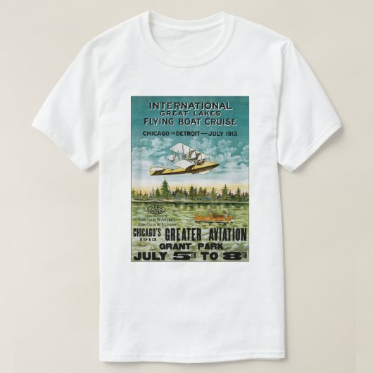 Grote meren vliegende boot t-shirt (Design voorkant)