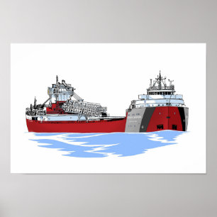 Grote meren, vrachtschip Arthur M. Anderson Poster