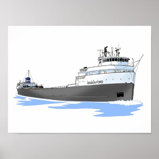 Grote Meren, vrachtschip Benson Ford (2) Poster (Voorkant)