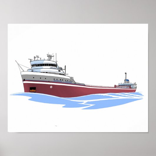 Grote Meren, vrachtschip Edward L. Ryerson CML Poster (Voorkant)