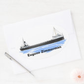 Grote Meren, vrachtschip Eugene Zimmerman Ovale Sticker (Envelop)