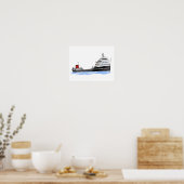 Grote Meren, vrachtschip H. Browsen Poster (Keuken)