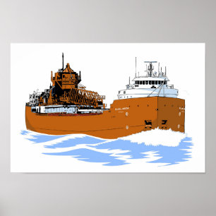 Grote meren vrachtschip Hon. James L. Oberstar Poster