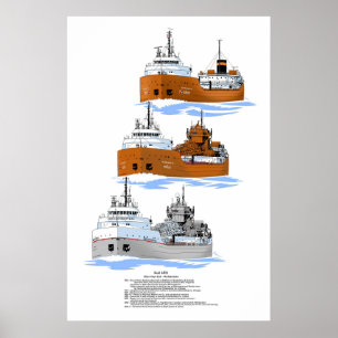 Grote Meren, vrachtschip Michipicoten Poster