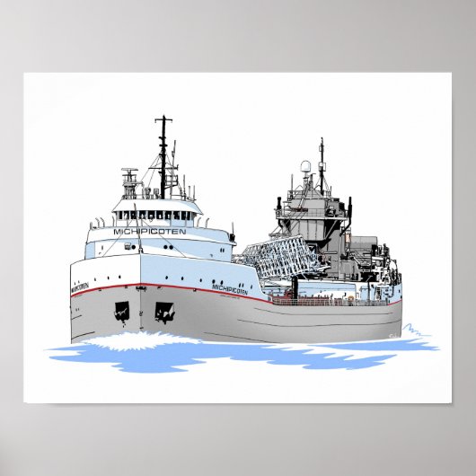 Grote Meren, vrachtschip Michipicoten Poster (Voorkant)