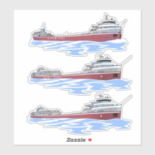Grote meren, vrachtschip Wilfred Sykes Sticker