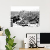 Grote Merentechniek werkt Poster (Thuiskantoor)