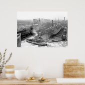 Grote Merentechniek werkt Poster (Keuken)