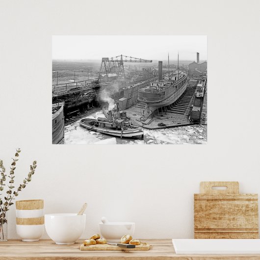 Grote Merentechniek werkt Poster (Keuken)