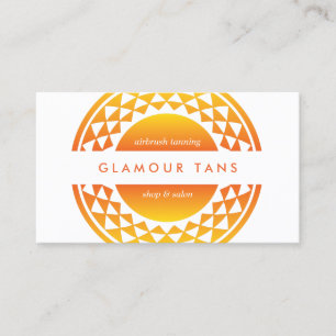 GROTE MODERNE ORANJE ZON LOGO VISITEKAARTJE