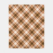 Grote moderne speldenband, bruin, beige, koper en fleece deken (Voorkant)