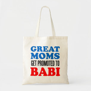 Grote Moms gepromoot naar Babi Czech Grandmoeder Tote Bag