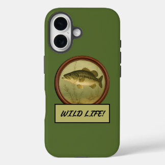 Grote mond Bass Donker Olijfgroen iPhone Case