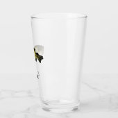 Grote mond basvis gepersonaliseerd bier glas (Links)