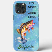 Grote mondbas springen uit het water Case-Mate iPhone case (Achterkant)